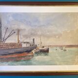 Tableau ancien, Marine vers 1950/1960