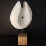Soft stone sculpture & wooden base