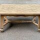 Table à manger extensible Louis XIII décapée en chêne années 50