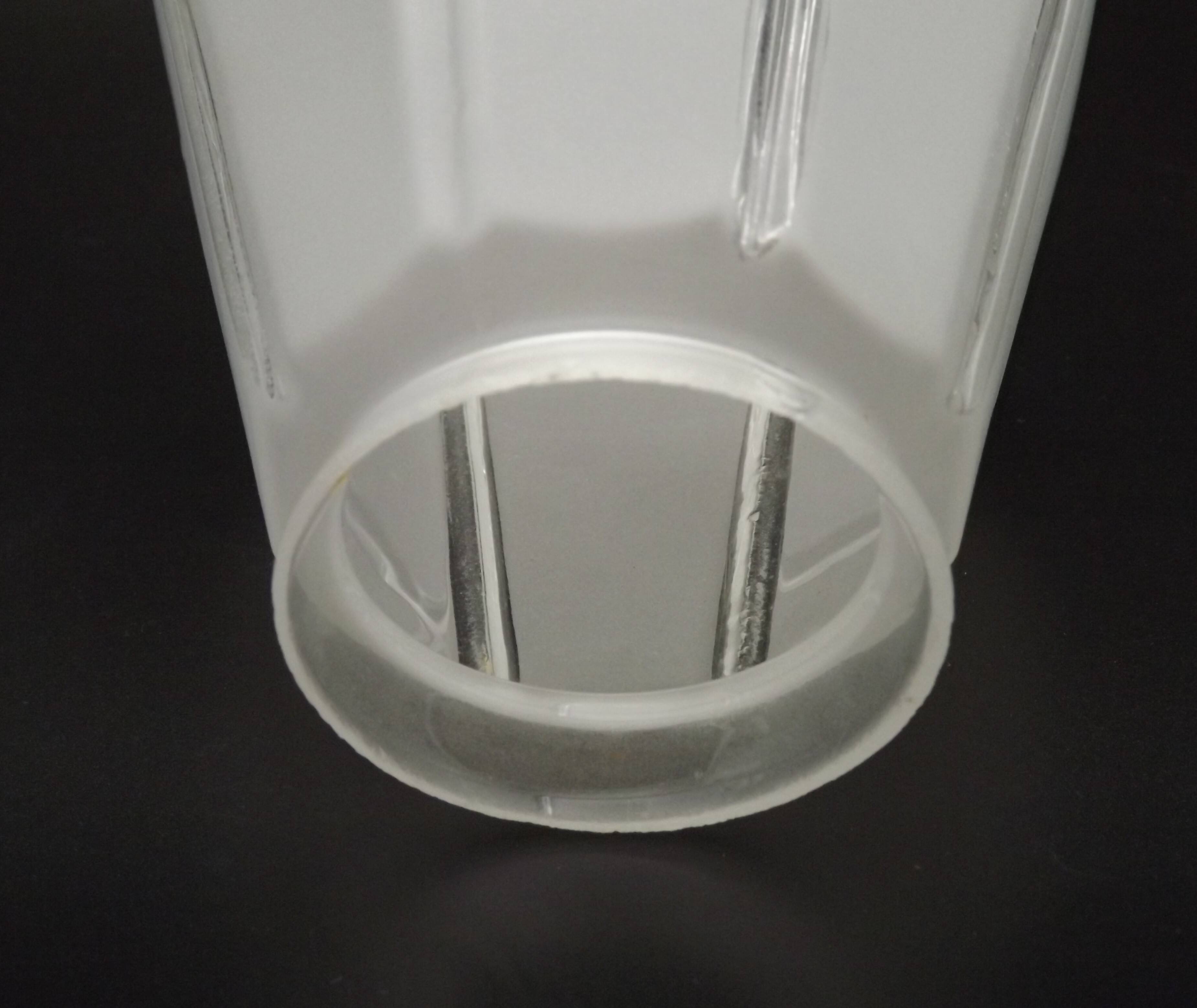 French Vintage Art Deco Replacement Shade With Grooved Abstract Design 0184