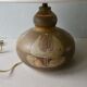 Ceramic lamp from the 60s, decoration flowers, Scandinavian, signed