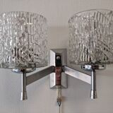 Pair of Murano glass wall lights by Kaiser Leuchten, Germany circa 1970.