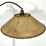 Arredoluce Monza, vintage brass and leather floor lamp. 40s