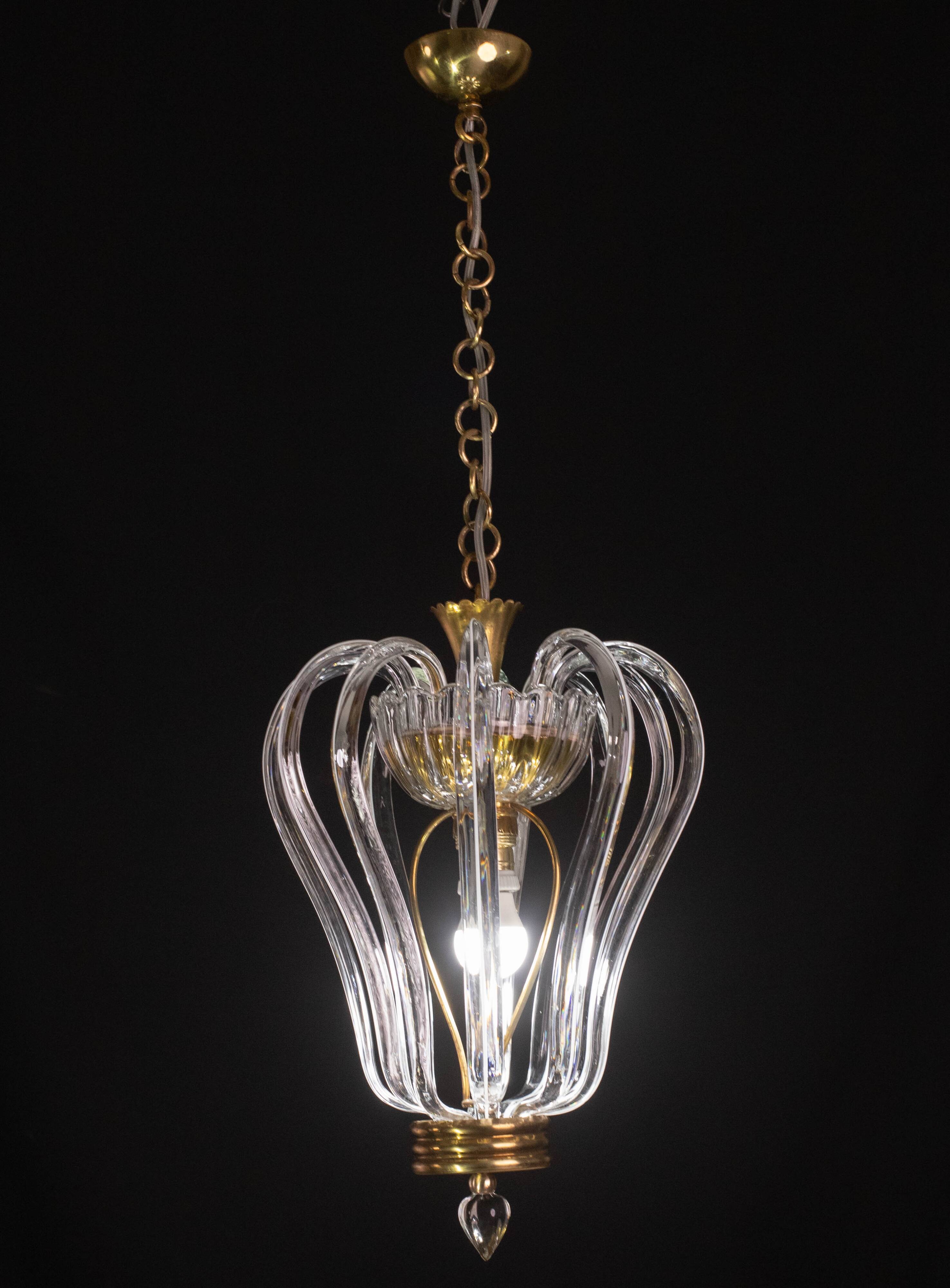 Midcentury Jewel Murano Glass Chandelier by Barovier e Toso, 1950s