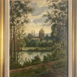 HSP table "Impressionist landscape at the river" + frame