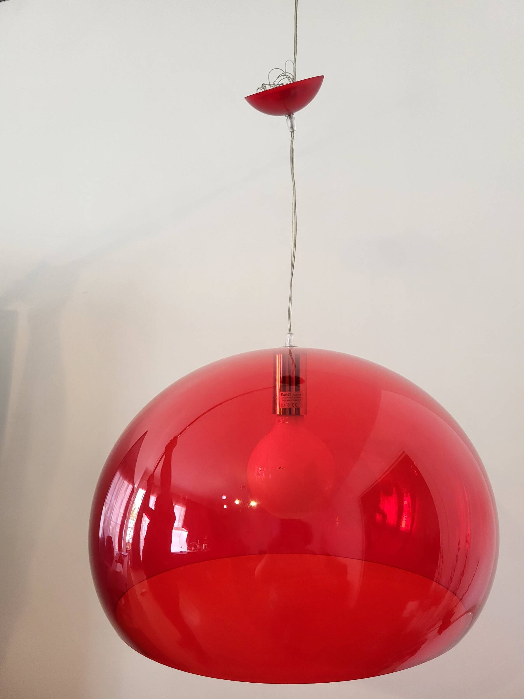 Lustre ICON by Ferruccio Laviani for Kartell Red Italy Modern