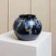 Danish vintage ceramic vase - by Hildegon Als - blue-brown glaze - Mid-Century design from the 1960s