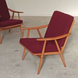 Pair of Boomerang armchairs Antonin Suman TON Thonet 1960