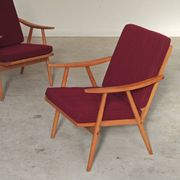 Pair of Boomerang armchairs Antonin Suman TON Thonet 1960