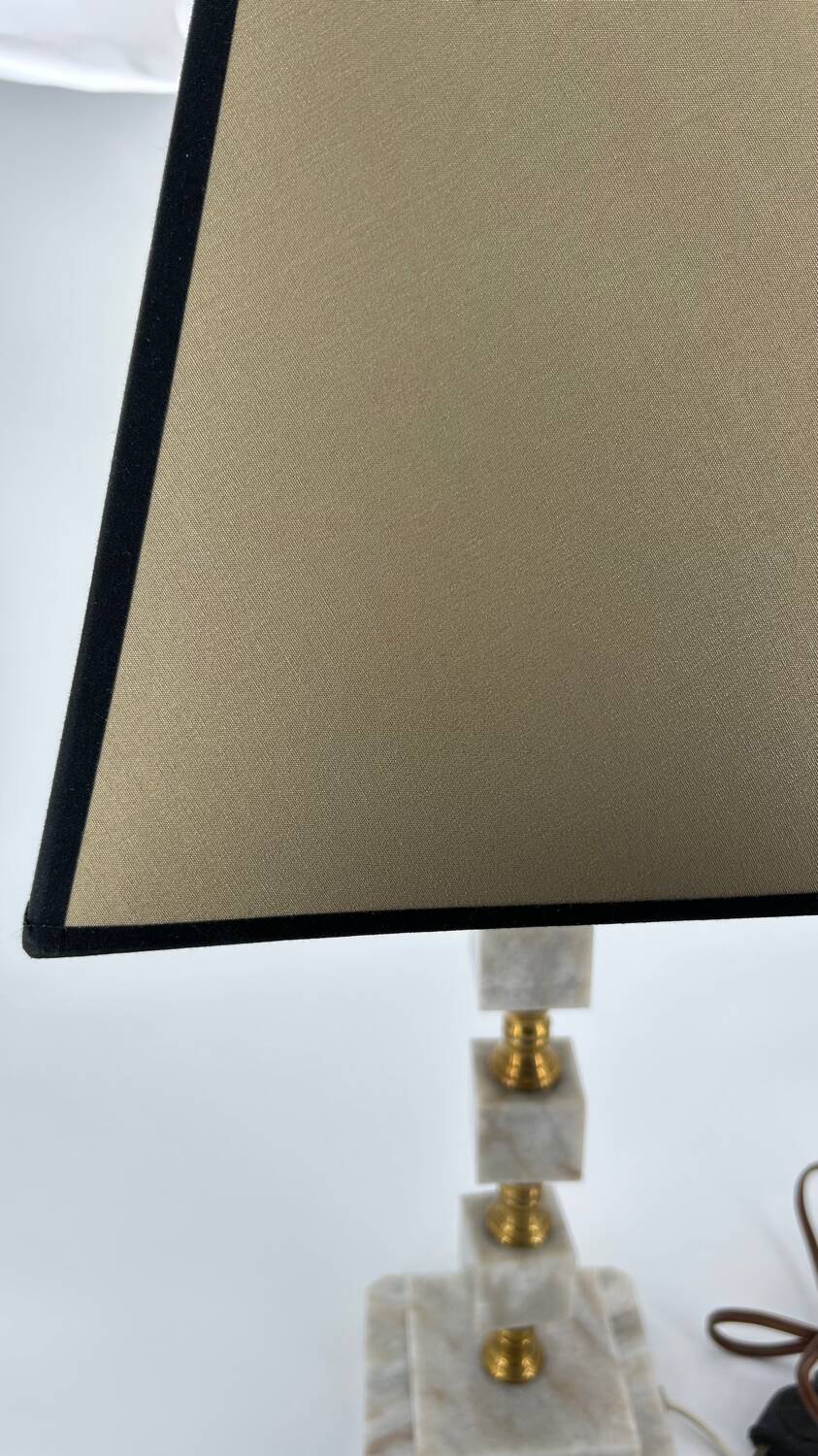 Marble and brass lamp 1960