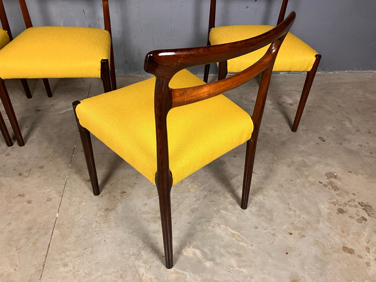 Rosewood chairs newly upholstered Mid Century Vintage