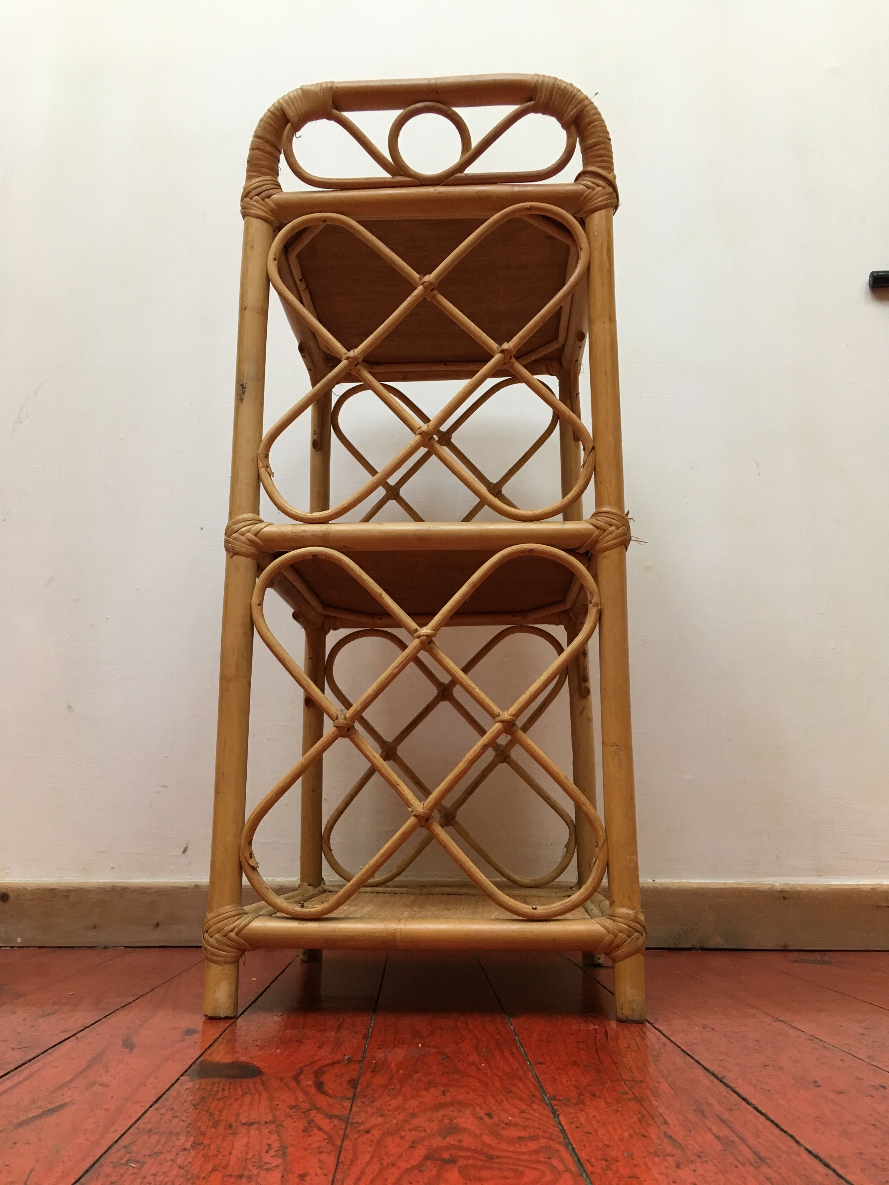 Vintage rattan shelf