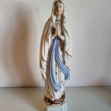 Religious Statuette of the Virgin Mary in Biscuit Porcelain