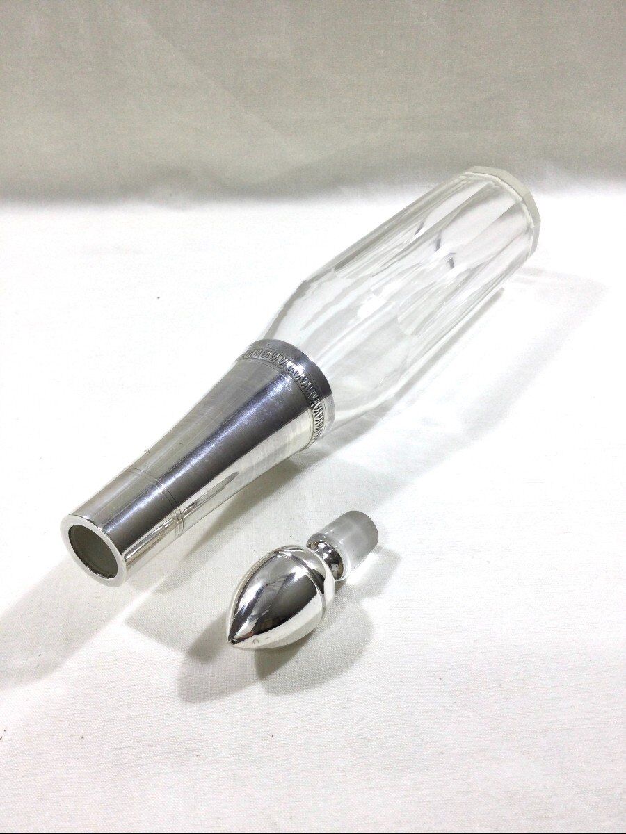 Crystal and silver decanter