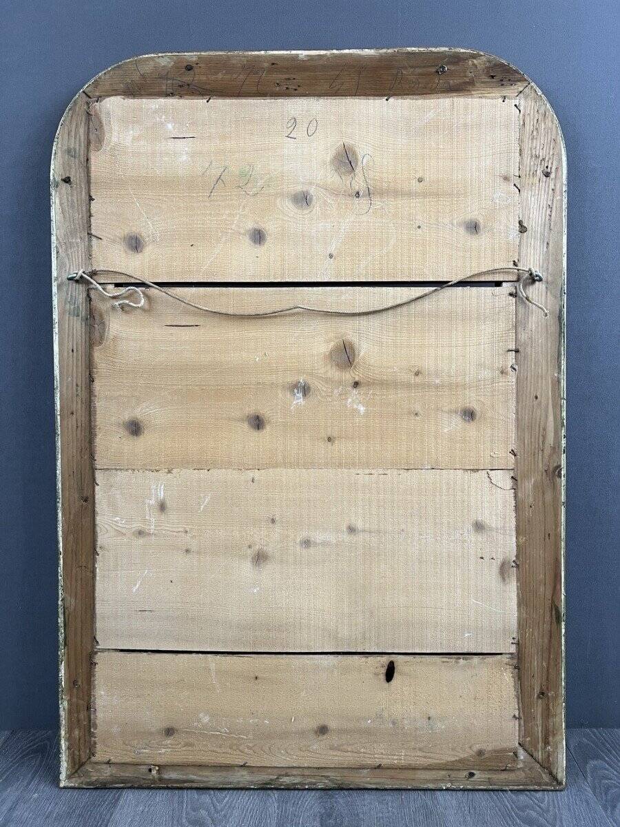 Gilded Mirror in Carved Wood, Louis-Philippe Style, 19th Century