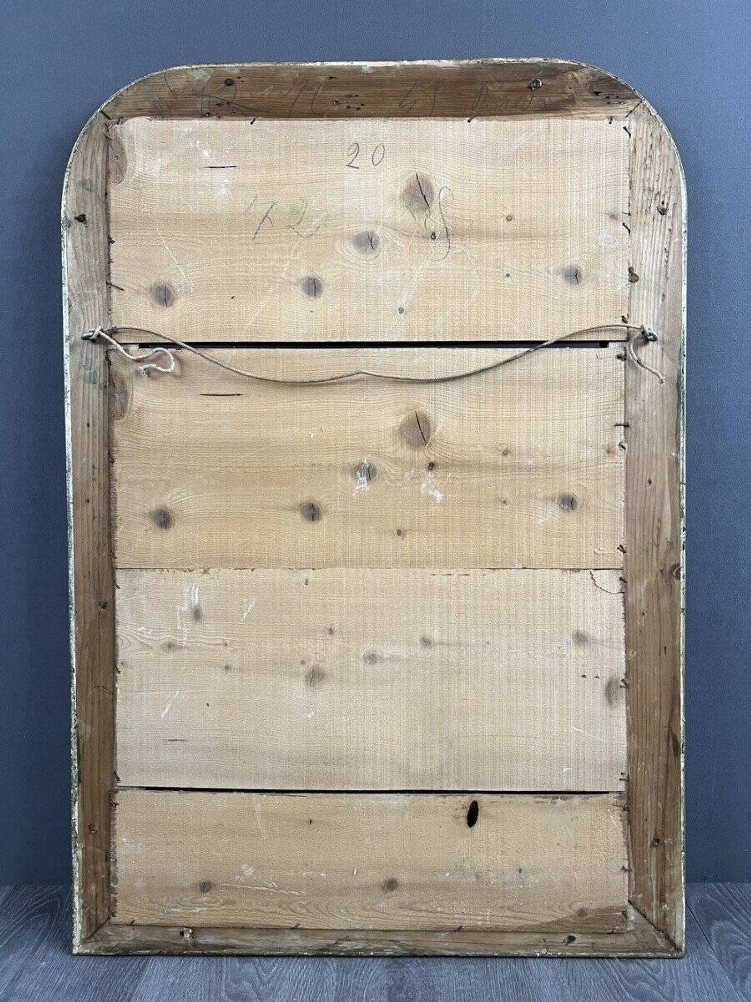 Gilded Mirror in Carved Wood, Louis-Philippe Style, 19th Century