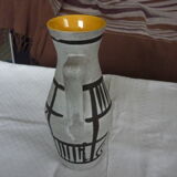 Pitcher in ceramic west germany decor geometry