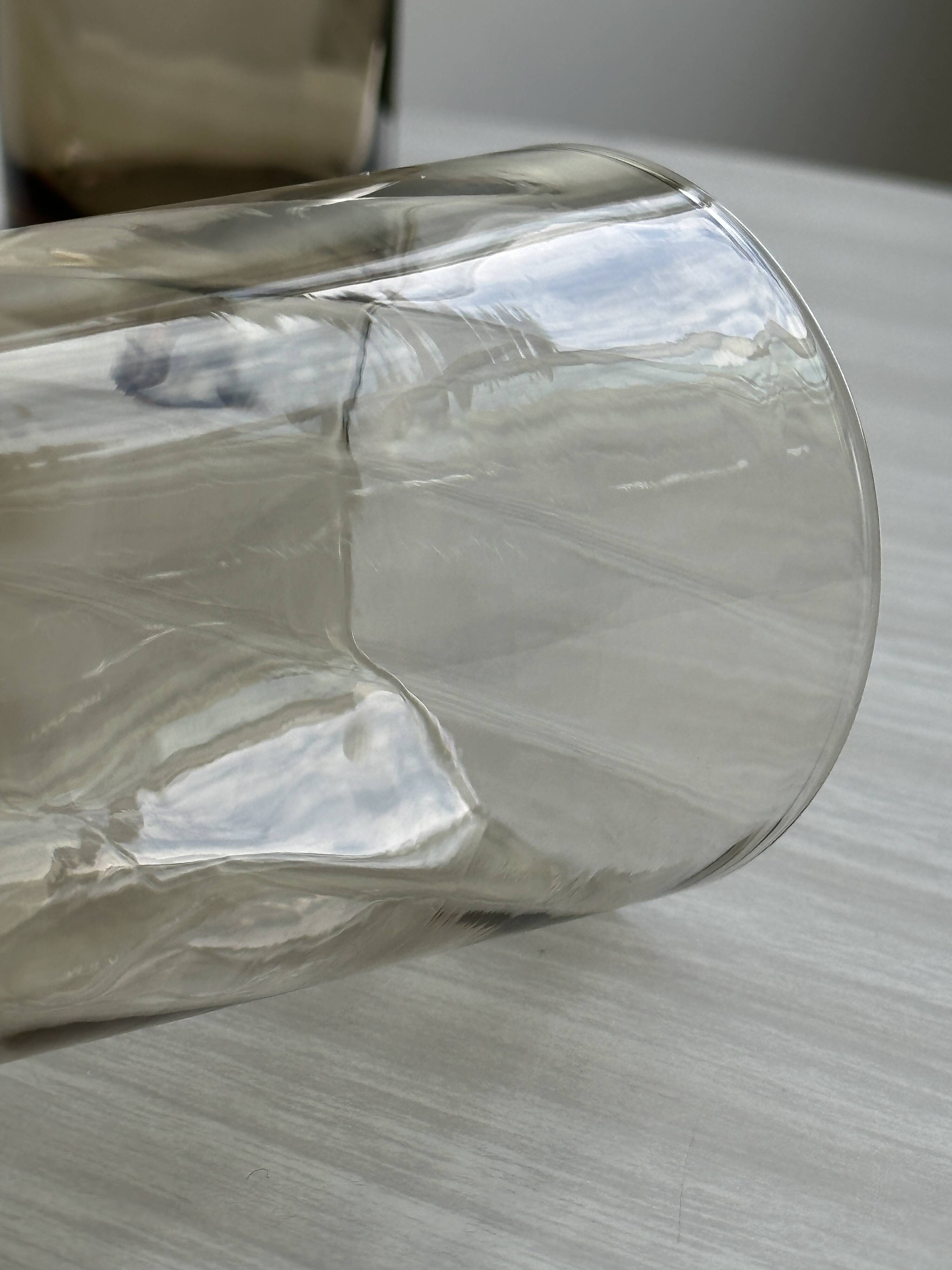 5 Luminarc France smoked water/orangeade glasses.