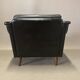 Fauteuil cuir noir "design scandinave" 1950.
