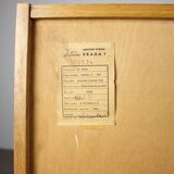 Restored 1960 chest of drawers by Jiroutek in oak with color-block drawers