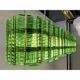 Green Contemporary Modern Italian "Tropical" Murano Glass Gold Chandelier