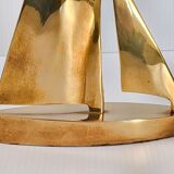 Vintage sailboat 1970 golden brass