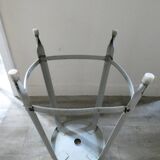 Nicolle workshop high stool in gray metal