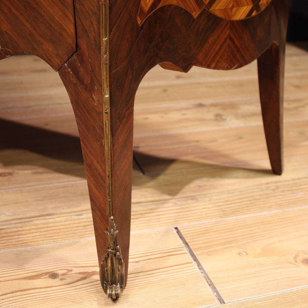 20th century French Louis XV style inlaid commode