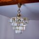 Kinkeldey chandelier, gold, cut glass, 4 levels, Germany, 1970