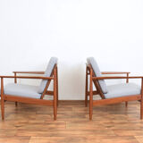 Danish teak lounge chairs, set of 2.