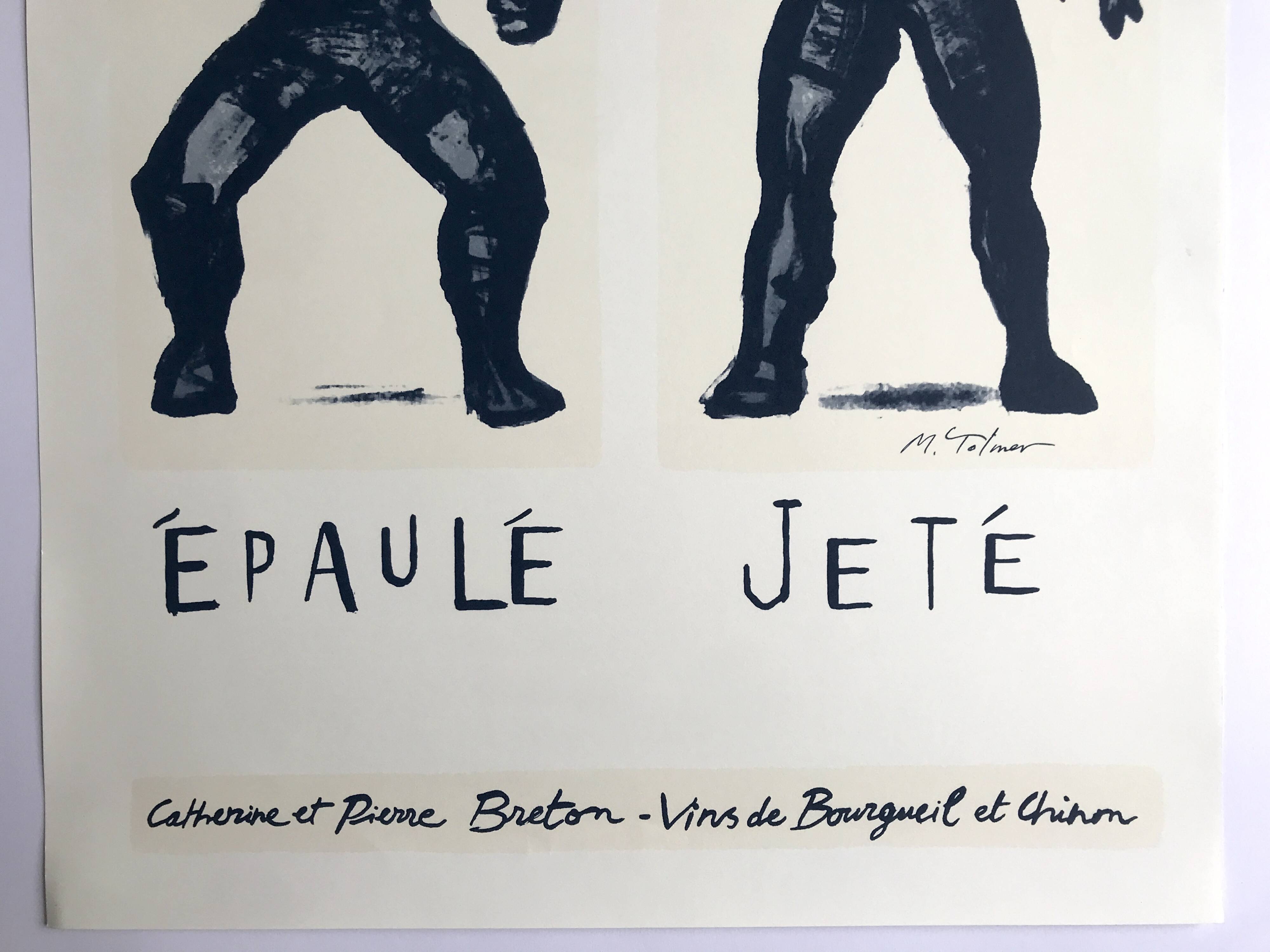 Michel tolmer, shoulder and jetty, c 2000. original color poster