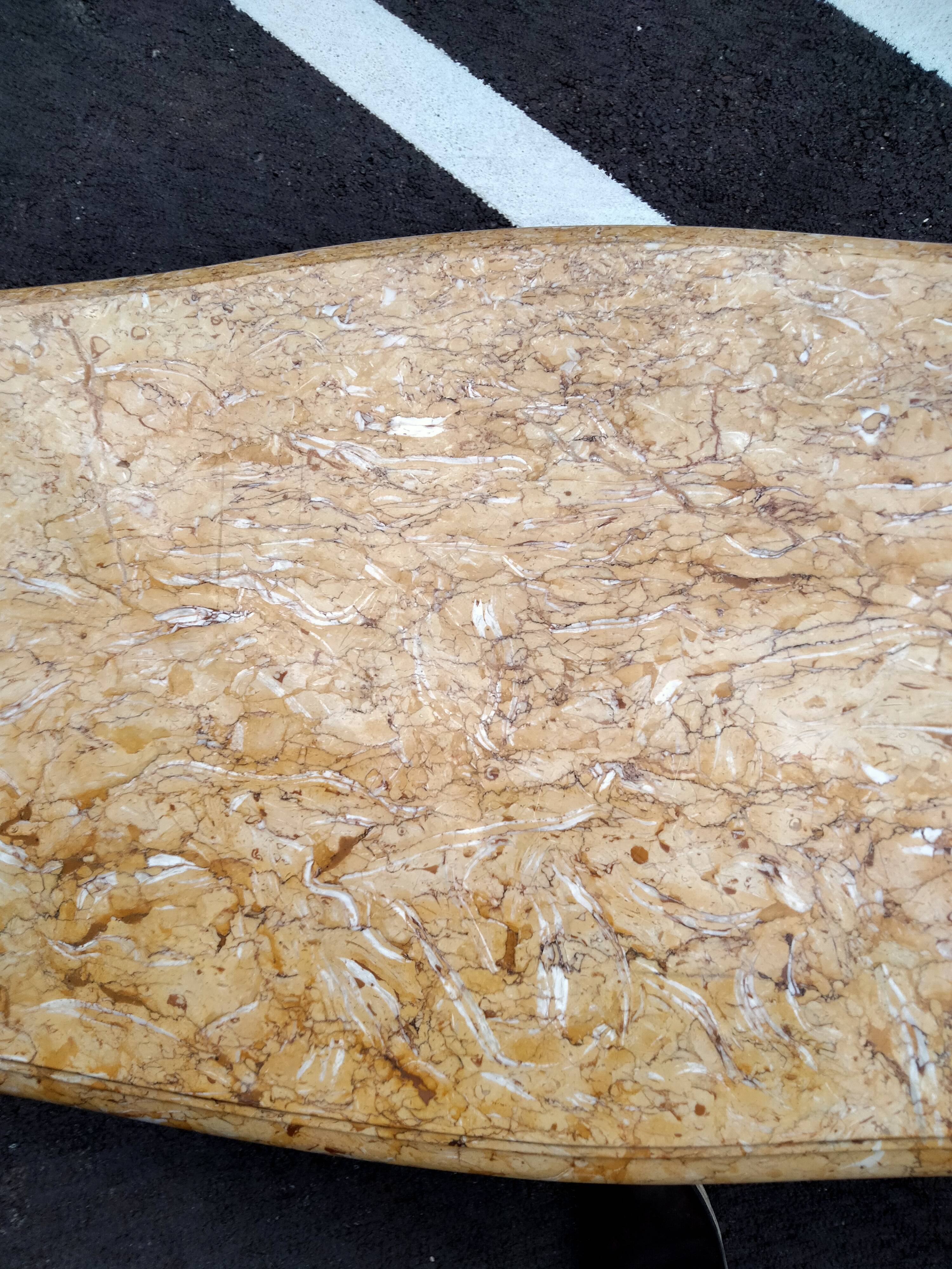Old coffee table marquetry style louis xv marble top