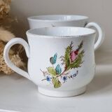 Set of 2 kg luneville polychrome cups