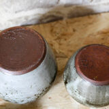 2 stoneware pots by Chantal and Thierry Robert - Puisaye