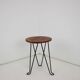Tabouret en bois et métal, Tchécoslovaquie 1950