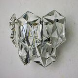 Kinkeldey wall lamp, cut crystals, 2 levels, Germany, 1970