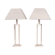 Paire de lampes de table chrome des années 1970