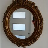 Old wooden and stucco mirror 37x45cm