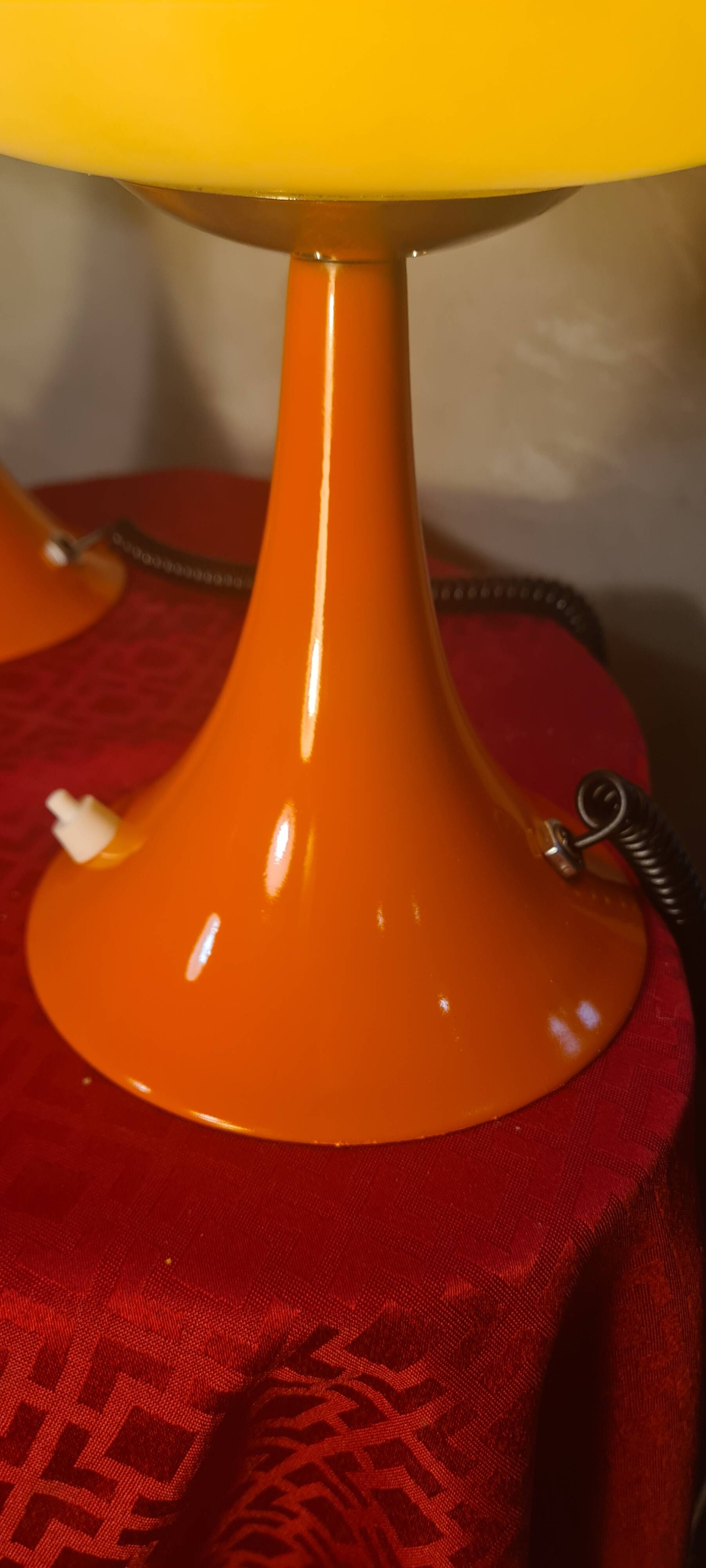 Pair of Prisma Mushroom Table Lamps 1975 to 80, Ufo A Space 30x22