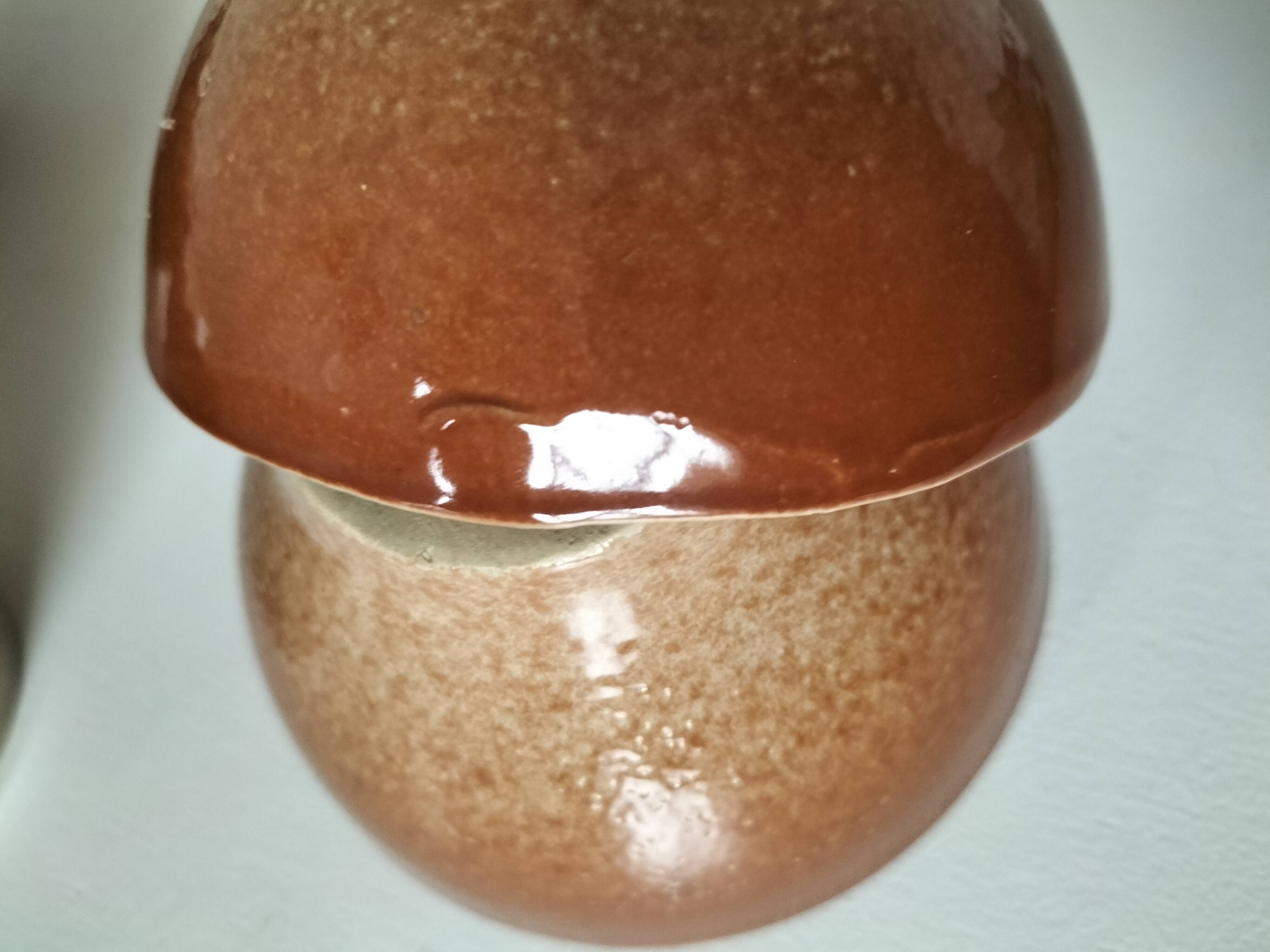 Set of 4 small glazed earthenware bowls