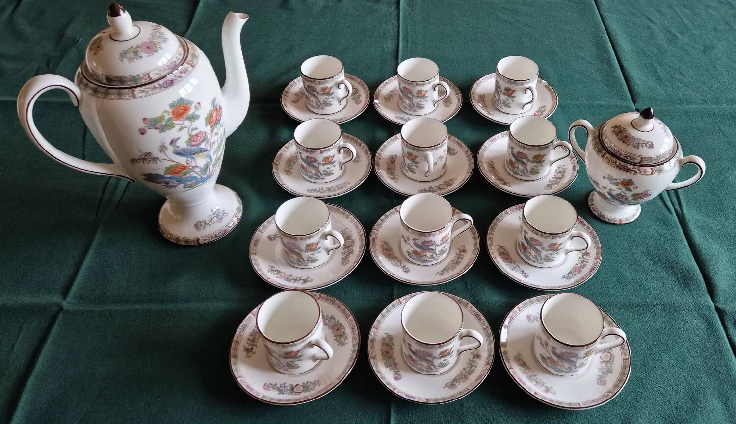 English porcelain coffee service by Wedgwood.