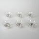 Set of glass cups, Italian design, 1980s, production: Italy