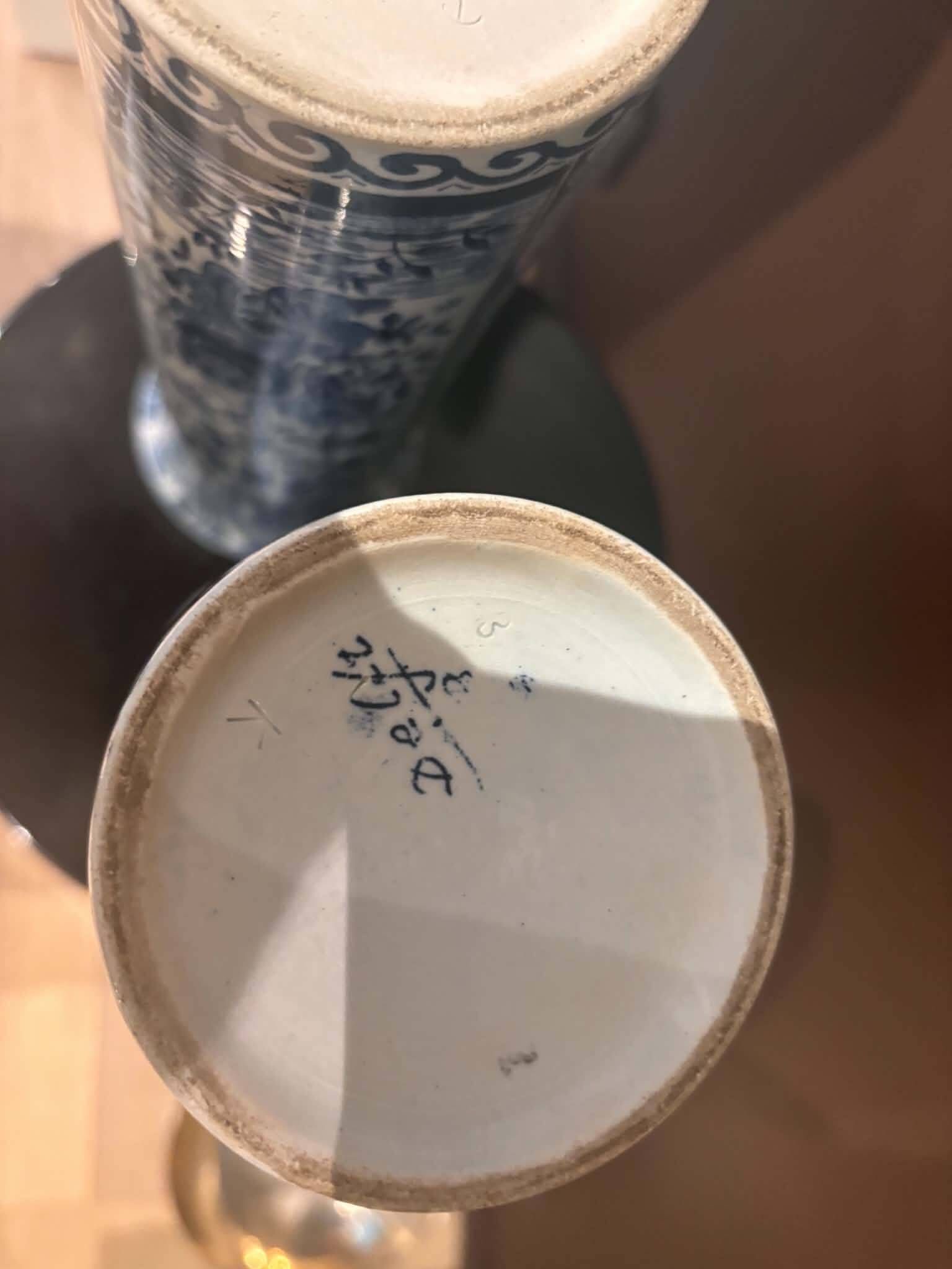 Pair of Delft vases