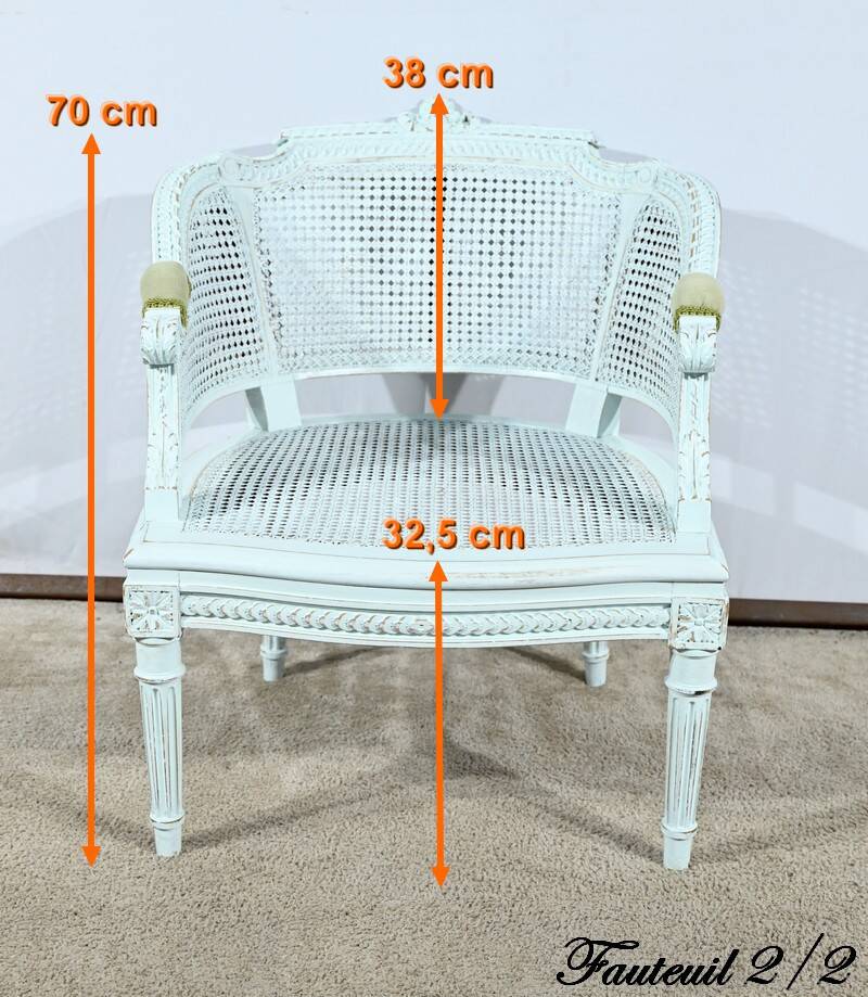 Broken Beech Duchess with Rechampi, Louis XVI style – 2nd part of the 19th century