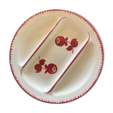 3 earthenware asparagus plates - Salins-les-Bains