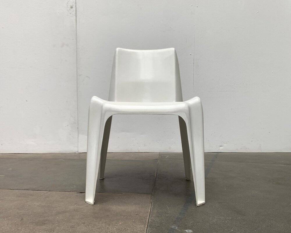 Stackable German chair in mid-century space age style by Helmut Bätzner for Bofinger, 1960s.