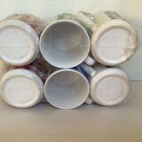 6 Tams England checkered mug cups