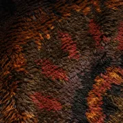 Mid-Century Rya Rust Brown Wool Rug, 98x152cm