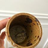 coffee service 6 cups and saucers, teapot and sugar bowl in ceramic / pottery / stoneware years 50-6