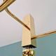 Geometric brass chandelier, design by Gaetano Sciolari, Boulanger, 1970.